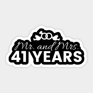 41st Wedding Anniversary Couples Gift Sticker